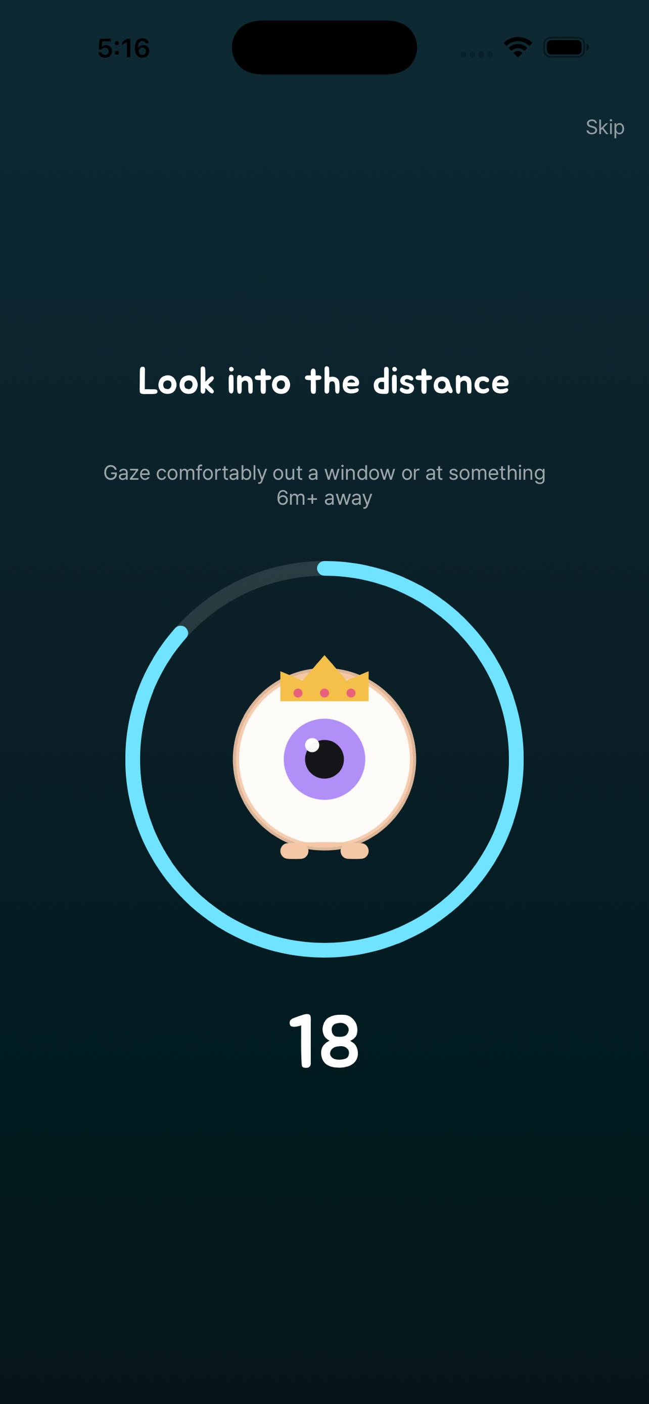 Eye-rest screen